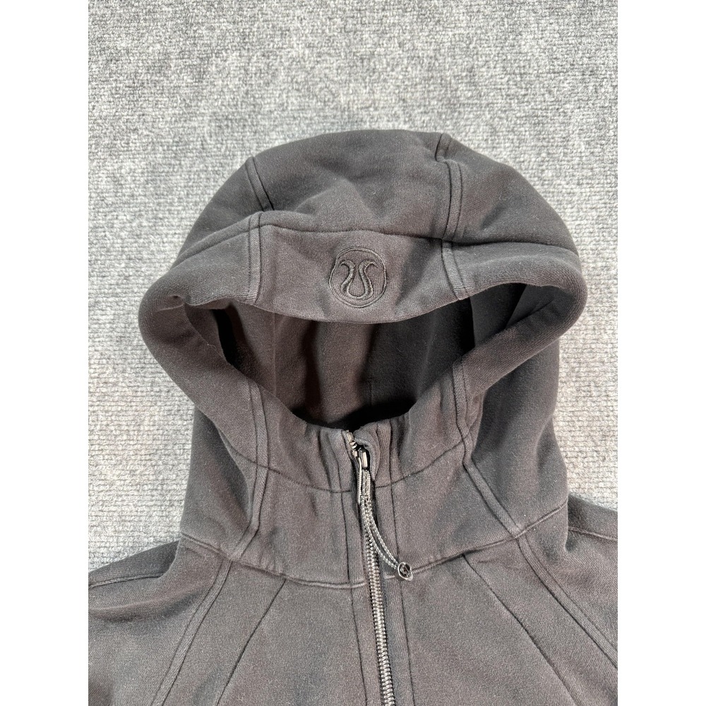 Lululemon Scuba Hoodie Womens Small Black Full‎ Zip Thumbholes Sweatshirt Logo - Picture 2 of 13